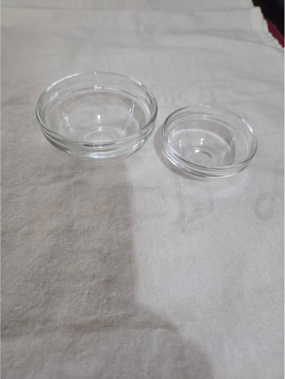 Clear tempered glass stackable prep and ingredient bowls
